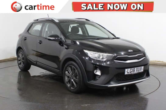 A 2018 KIA STONIC 1.0 2 ISG 5d 118 BHP 7in Touchscreen, Apple CarPlay / Android Auto, Cruise Control, Air Conditioning, Six Speakers Midnight Black, 17in Alloys
