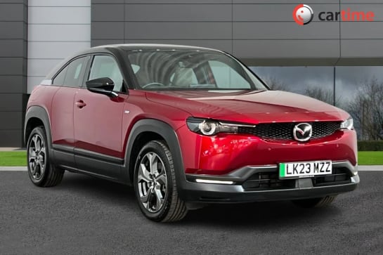 A 2023 MAZDA MX-30 EXCLUSIVE-LINE 5d 143 BHP Touchscreen, Apple CarPlay / Android Auto, Heated Front Seats, Reverse Camera, Satellite Navigation Soul Red Crystal, 18in A