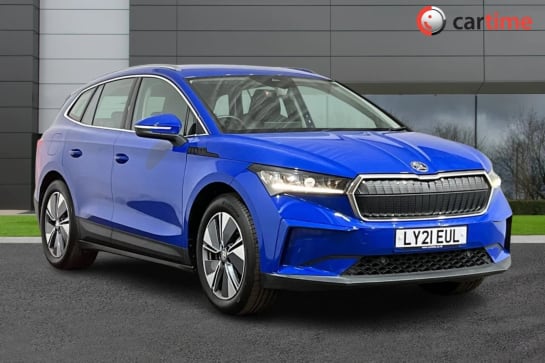 A 2021 SKODA ENYAQ IV 80 LOFT 5d 202 BHP Touchscreen, Apple CarPlay / Android Auto, Heated Steering Wheel, Rear Parking Sensors, 19in Alloy Wheels Energy Blue, 19In Alloy W