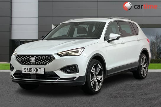 A 2019 SEAT TARRACO 1.5 TSI EVO XCELLENCE LUX 5d 148 BHP Rear Camera, LED Headlights, Smartphone Integration, Power Fold Mirrors, Adaptive Cruise Control Onyx White, 20in