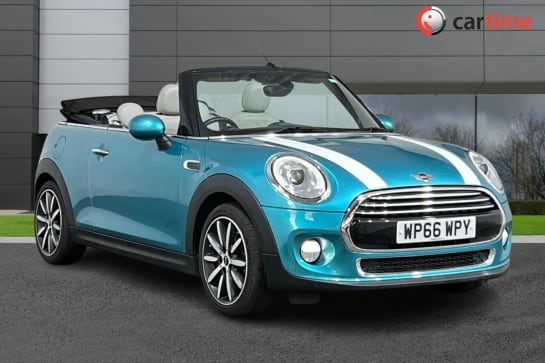 A 2016 MINI CONVERTIBLE 1.5 COOPER 2d 134 BHP Chilli Pack, Media Pack XL, Bluetooth, DAB - Digital Radio, 17in Alloys Caribbean Blue, 19-In Alloy Wheels