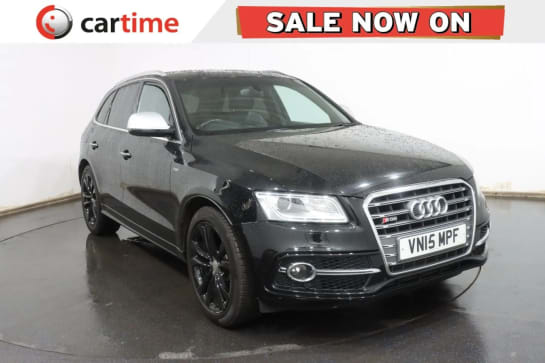 A 2015 AUDI SQ5 3.0 TDI QUATTRO 5d 309 BHP 7in Sat Nav, Heated Leather, Park Sensors, DAB / Bluetooth, 20in Alloys Brilliant Black, 20in Alloys