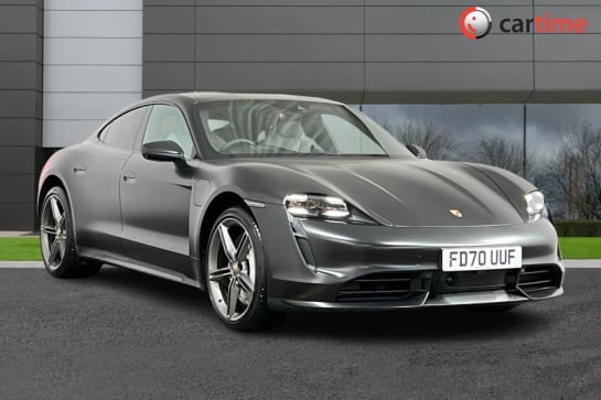 A 2020 PORSCHE TAYCAN TURBO 93KWH 4d 671 BHP Â£12,800 Upgraded Extras, BOSE Surround Sound System, 21in Alloys, Porsche InnoDrive, 360 Surround Camera Satin Grey Wrap, Two-T