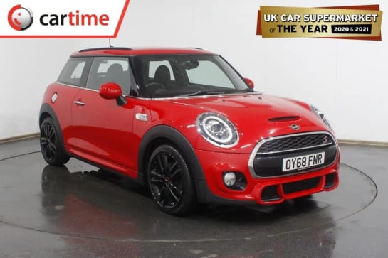 A 2018 MINI HATCH COOPER 2.0 COOPER S 3d 190 BHP Â£6,975 Upgraded Extras, John Cooper Works Chili Pack, 8.3in Satellite Navigation Screen, Apple CarPlay / DAB / Bluetooth, 17in