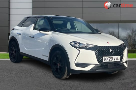 A 2020 DS DS 3 CROSSBACK 1.2 PURETECH PERFORMANCE LINE S/S 5d 100 BHP Auto Headlights, Android Auto/Apple CarPlay, 7-In Touchscreen, DAB, Cruise Control Bianca White, 17in All