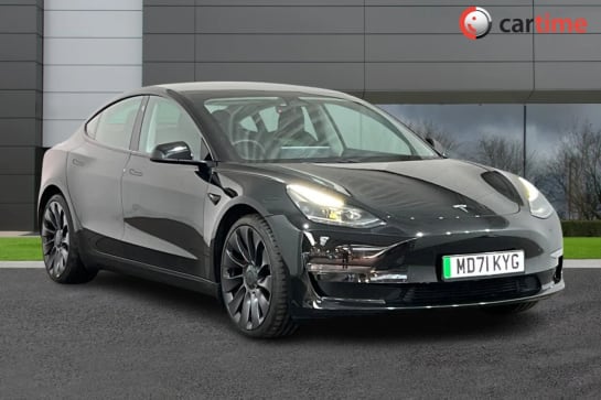 A 2022 TESLA MODEL 3 PERFORMANCE AWD 4d 302 BHP Glass Panoramic Roof, 360 Reverse Camera / Sensors, 15in Satellite Navigation Display, Black Heated Leather Seats, Tesla Au