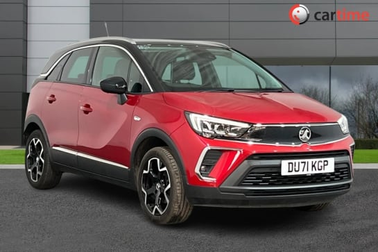 A 2021 VAUXHALL CROSSLAND 1.2 ULTIMATE NAV 5d 129 BHP 7in Satellite Navigation System, Apple CarPlay / Android Auto, 360 Parking Camera / Sensors, Heated Half Leather Interior,