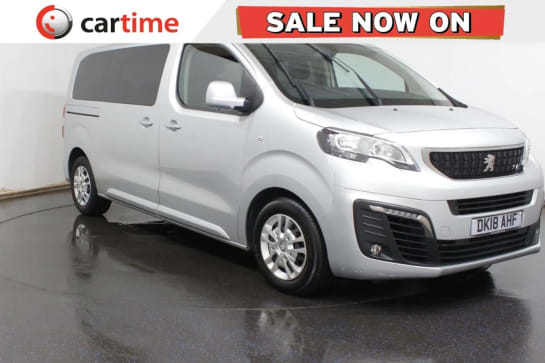 A 2018 PEUGEOT TRAVELLER 1.6 BLUE HDI BUSINESS STANDARD 5d 115 BHP 7in Touchscreen, Apple CarPlay, Rear Park Sensors, DAB / Bluetooth, Air Conditioning Aluminium, Cloth Seats
