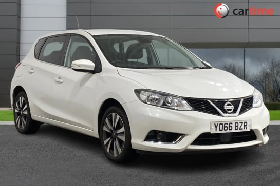 A 2017 NISSAN PULSAR 1.2 N-CONNECTA DIG-T 5d 115 BHP Part Leather Seats, Cruise Control, Satellite Navigation, Dual Air Conditioning, Auto Headlights Alabaster White, Sat