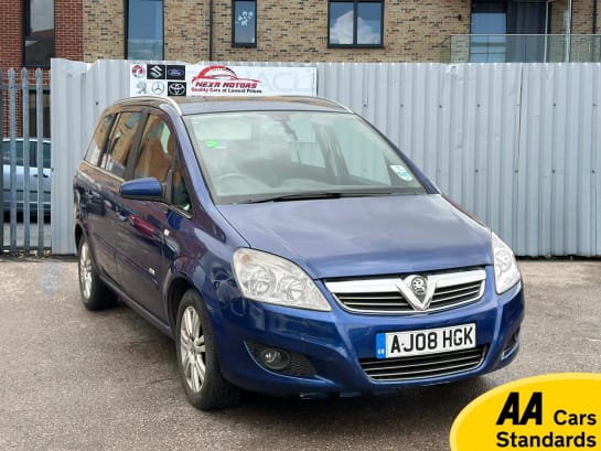 A 2008 VAUXHALL ZAFIRA 1.8 16V Design MPV 5dr Petrol Manual Euro 4 (140 bhp)