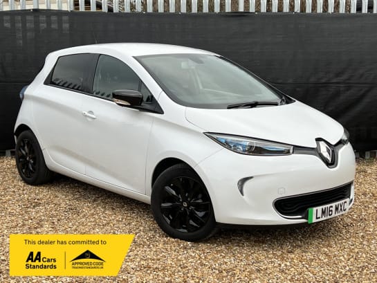 A 2016 RENAULT ZOE 22kWh Dynamique Nav Hatchback 5dr Electric Auto (Battery Lease) (88 bhp)