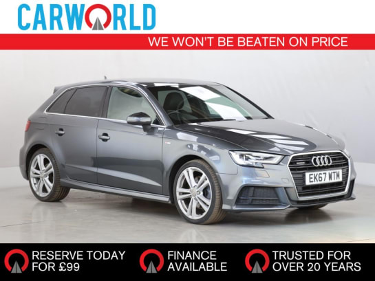 A null AUDI A3 2.0 TFSI S line Sportback 5dr Petrol S Tronic quattro Euro 6 (s/s) (190 ps)