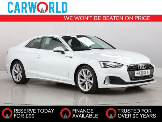 A 2021 AUDI A5 2.0 TFSI 35 Sport Coupe 2dr Petrol S Tronic Euro 6 (s/s) (150 ps)