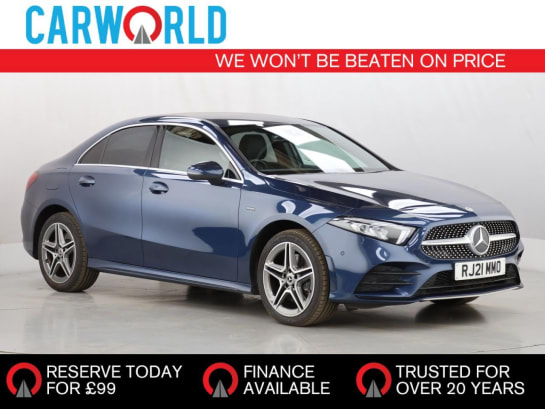 A 2021 MERCEDES-BENZ A CLASS 1.3 A250e 15.6kWh AMG Line (Executive) Saloon 4dr Petrol Plug-in Hybrid 8G-