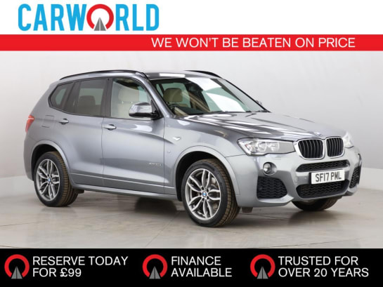 A 2017 BMW X3 2.0 20d M Sport SUV 5dr Diesel Auto xDrive Euro 6 (s/s) (190 ps)