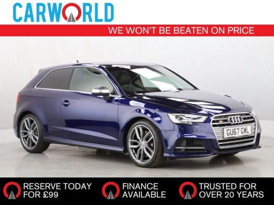 A 2017 AUDI S3 2.0 TFSI Hatchback 3dr Petrol S Tronic quattro Euro 6 (s/s) (310 ps)