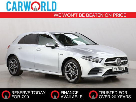 A 2021 MERCEDES-BENZ A CLASS 1.3 A250e 15.6kWh AMG Line Hatchback 5dr Petrol Plug-in Hybrid 8G-DCT Euro