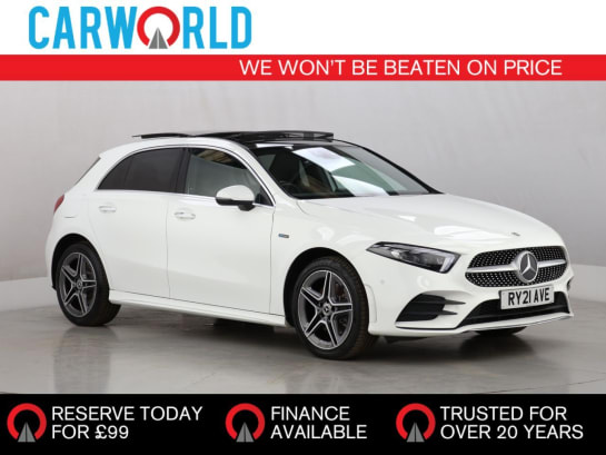A 2021 MERCEDES-BENZ A CLASS 1.3 A250e 15.6kWh AMG Line Edition (Premium Plus) Hatchback 5dr Petrol Plug