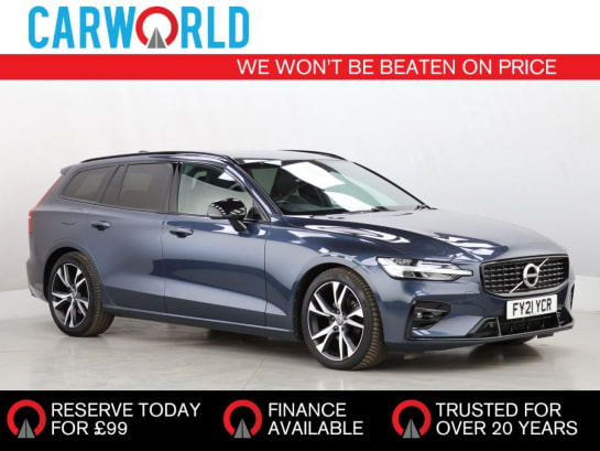 A 2021 VOLVO V60 2.0 B3 MHEV R-Design Estate 5dr Petrol Hybrid Auto Euro 6 (s/s) (163 ps)