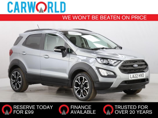 A 2022 FORD ECOSPORT 1.0T EcoBoost Active SUV 5dr Petrol Manual Euro 6 (s/s) (125 ps)