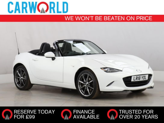 A 2018 MAZDA MX-5 2.0 SKYACTIV-G Sport Nav Convertible 2dr Petrol Manual Euro 6 (160 ps)