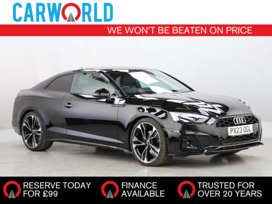 A 2023 AUDI A5 2.0 TFSI 35 Black Edition Coupe 2dr Petrol S Tronic Euro 6 (s/s) (150 ps)