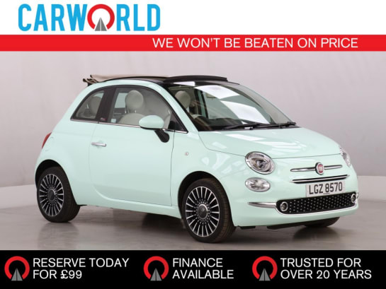 A 2019 FIAT 500C 1.2 Lounge Convertible 2dr Petrol Dualogic Euro 6 (s/s) (69 bhp)