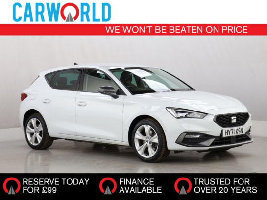 A 2021 SEAT LEON 1.4 eHybrid 12.8kWh FR Hatchback 5dr Petrol Plug-in Hybrid DSG Euro 6 (s/s)