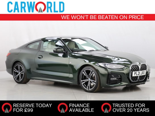 A 2021 BMW 4 SERIES 2.0 420i M Sport Coupe 2dr Petrol Auto Euro 6 (s/s) (184 ps)