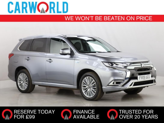 A 2019 MITSUBISHI OUTLANDER 2.4h TwinMotor 13.8kWh 4hs SUV 5dr Petrol Plug-in Hybrid CVT 4WD Euro 6 (s/