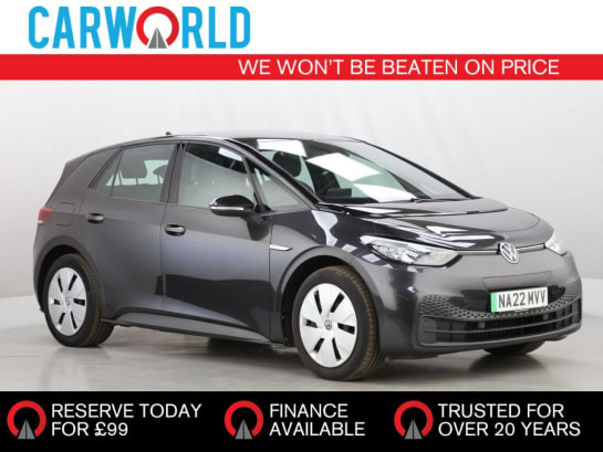 A 2022 VOLKSWAGEN ID3 Pro Performance 58kWh Life Hatchback 5dr Electric Auto (204 ps)