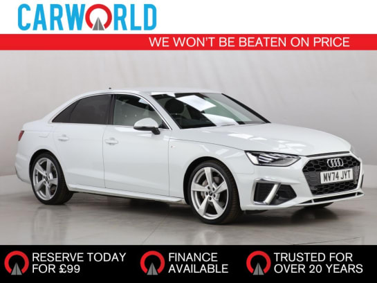 A 2024 AUDI A4 2.0 TFSI 40 S line Saloon 4dr Petrol S Tronic Euro 6 (s/s) (204 ps)
