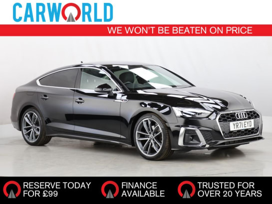 A 2021 AUDI A5 2.0 TFSI 35 S line Sportback 5dr Petrol S Tronic Euro 6 (s/s) (150 ps)