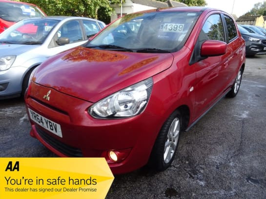 A null MITSUBISHI MIRAGE 1.2 3 Hatchback 5dr Petrol Manual Euro 5 (s/s) (79 ps) BEST COLOUR TOP SPEC