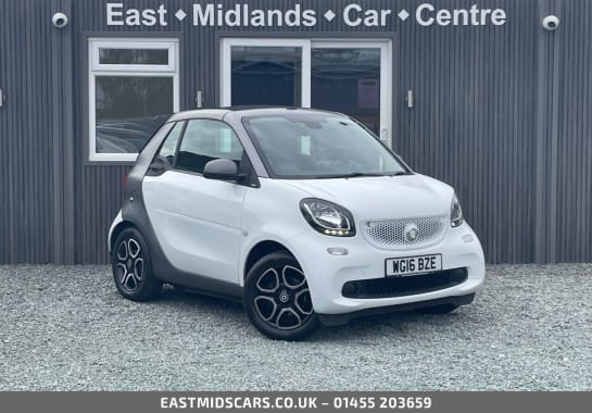 A 2016 SMART FORTWO 1.0 prime (premium) cabriolet 2dr petrol twinamic euro 6 (s/s) (71 ps)