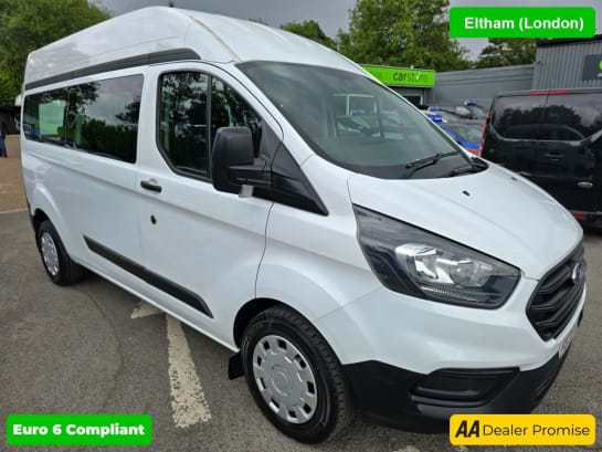 A null FORD TRANSIT CUSTOM 2.0 320 TDCi 9 seater Kombi LWB in 85,600 miles van with volume roof, 130 B