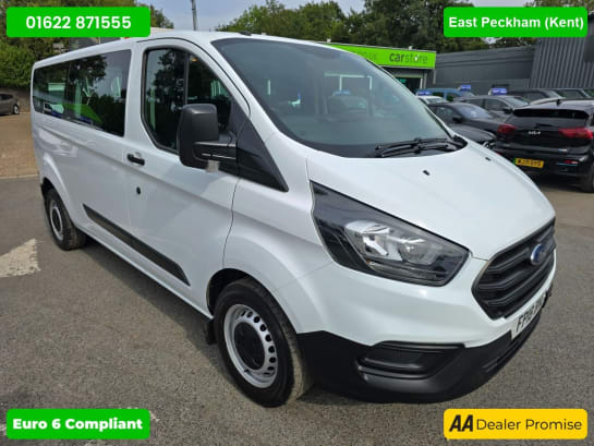 A null FORD TRANSIT CUSTOM 2.0 320 BASE TDCI KOMBI 5d 129 BHP IN WHITE WITH 70,453 MILES AND A FULL SE