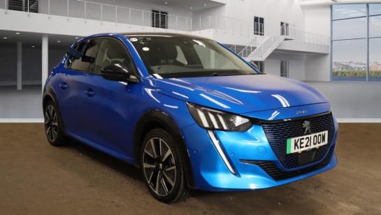 A null PEUGEOT E-208 50kWh GT IN VERTIGO BLUE WITH 12,724 MILES AND A FULL SERVICE HISTORY, 1 OW