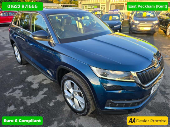 A null SKODA KODIAQ 2.0 TSI EDITION IN BLUE WITH 114,300 MILES AND A FULL SERVICE HISTORY, 1 OW