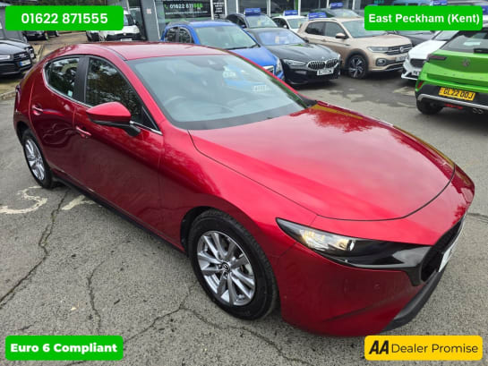 A null MAZDA MAZDA3 1.8 SKYACTIV-D SE-L LUX IN RED WITH 11,091 MILES AND A FULL SERVICE HISTORY