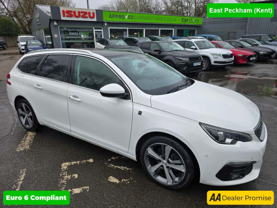 A null PEUGEOT 308 SW 1.5 BLUEHDi TECH EDITION ESTATE IN WHITE WITH 87,773 MILES AND A SERVICE HI