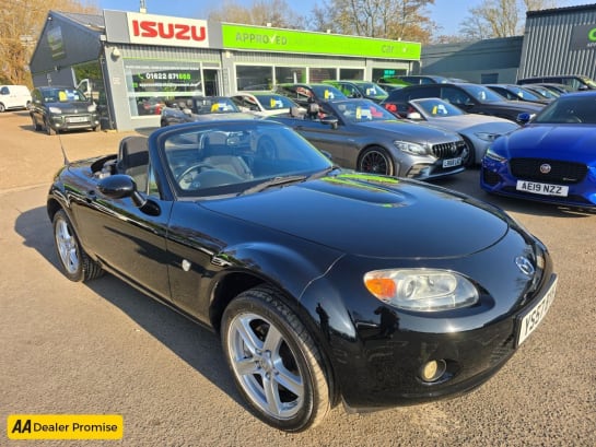 A null MAZDA MX-5 1.8i ROADSTER 2dr IN BLACK WITH 53,500 MILES AND A SERVICE HISTORY, 3 OWNER