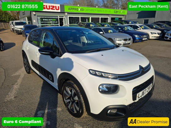 A null CITROEN C3 Citroen 1.2 PureTech Flair in white, 75,300 miles, service history, 2 owner