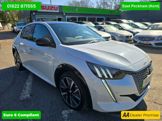 A null PEUGEOT E-208 50kWh GT HATCHBACK IN WHITE WITH 23,900 MILES AND FULL SERVICE HISTORY, 2 O
