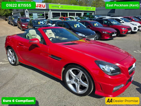 A null MERCEDES-BENZ SLK 1.8 SLK200 AMG SPORT CONVERTIBLE 2dr IN RED WITH 70,000 MILES AND A SERVICE
