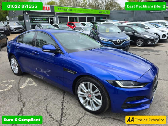 A null JAGUAR XE 2.0 D180 SE in blue with 58,500 miles, 1 owner, service history, Euro 6 ULE