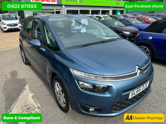 A 2016 CITROEN GRAND C4 PICASSO 1.6 BlueHDi VTR+ MPV in Blue, 49,998 miles, Euro 6 Diesel, 7 seater, 6-Spee