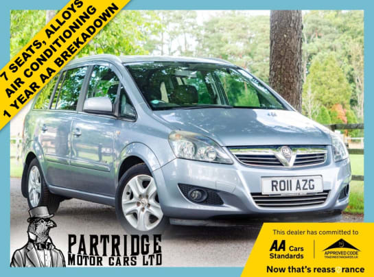 A 2011 VAUXHALL ZAFIRA 1.6 16V Energy MPV 5dr Petrol Manual Euro 5 (115 ps) AIR CON, ALLOYS, 7 SEA