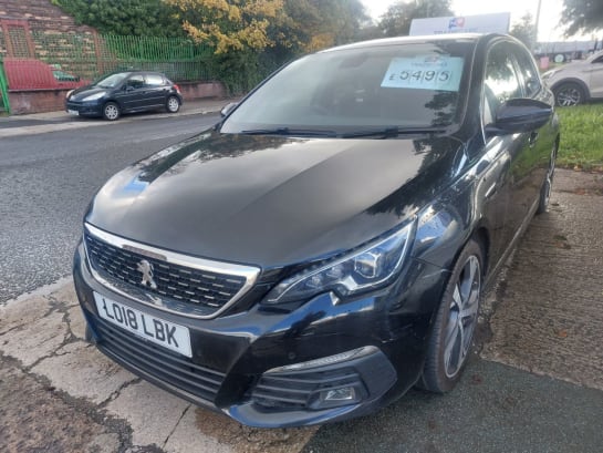 A 2018 PEUGEOT 308 1.2 PureTech GT Line Hatchback 5dr Petrol Manual Euro 6 (s/s) (130 ps) ....