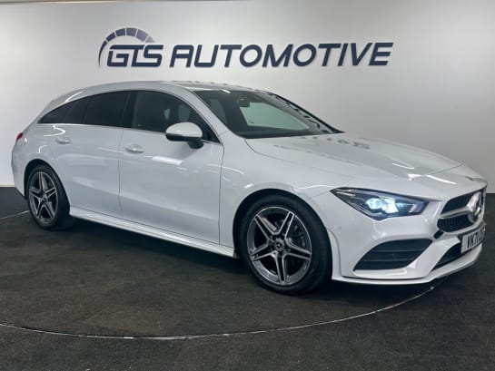 A null MERCEDES-BENZ CLA SHOOTING BRAKE CLA180 AMG LINE FIVE DOOR 7G-DCT AUTO 135 BHP + SAT NAV + HEATED LEATHER +